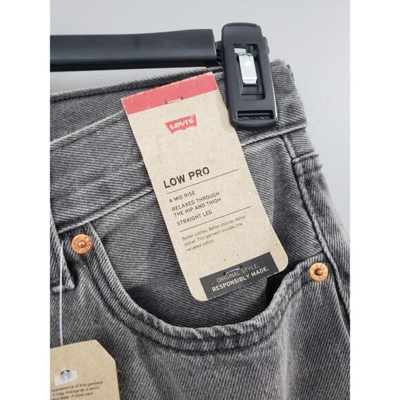 NEW Levis Size 27 Low Pro Straight Jean Gray Splatter‎ Acid Wash Bleach y2k 90s - Picture 4 of 8